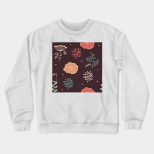 Elegance Seamless pattern with flowers Crewneck Sweatshirt